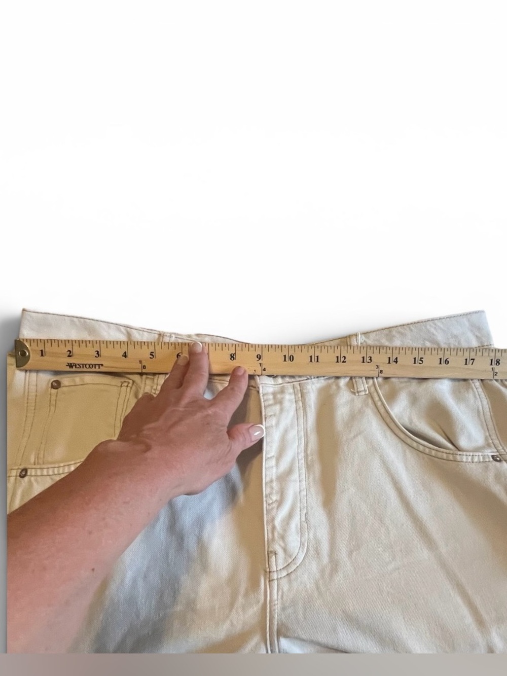 We The Free Good Luck Mid Rise Barrel Jeans Cream Utility Denim Size 31 - Picture 12 of 12